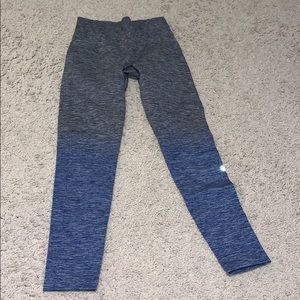 Lululemon ombré leggings blue and grey